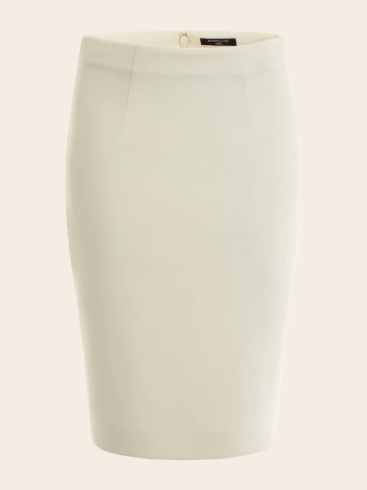 Marciano by GUESS – Scuba Skirt in cream color, high-waisted bodycon style for women's fashion, perfect for office and events.