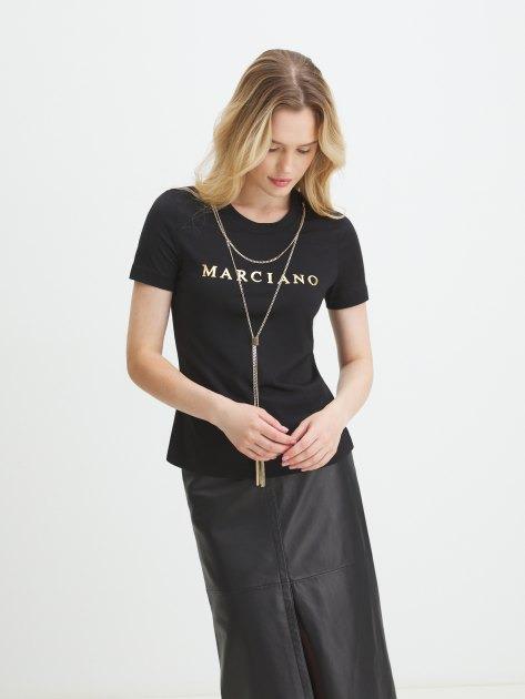 Marciano Guess T-Shirt Olivia White Regular Fit, women's fashion top, premium designer clothing in elegant black.