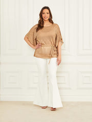 Marciano by Guess Hydra Ruha women's fashion ecru top, a stylish designer clothing option for any occasion.