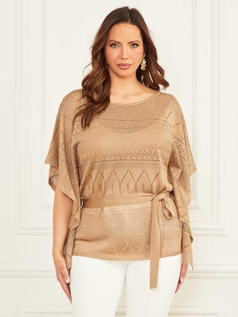 Marciano by Guess Hydra Ruha in elegant gold, women's fashion top, designer clothing for versatile styling.