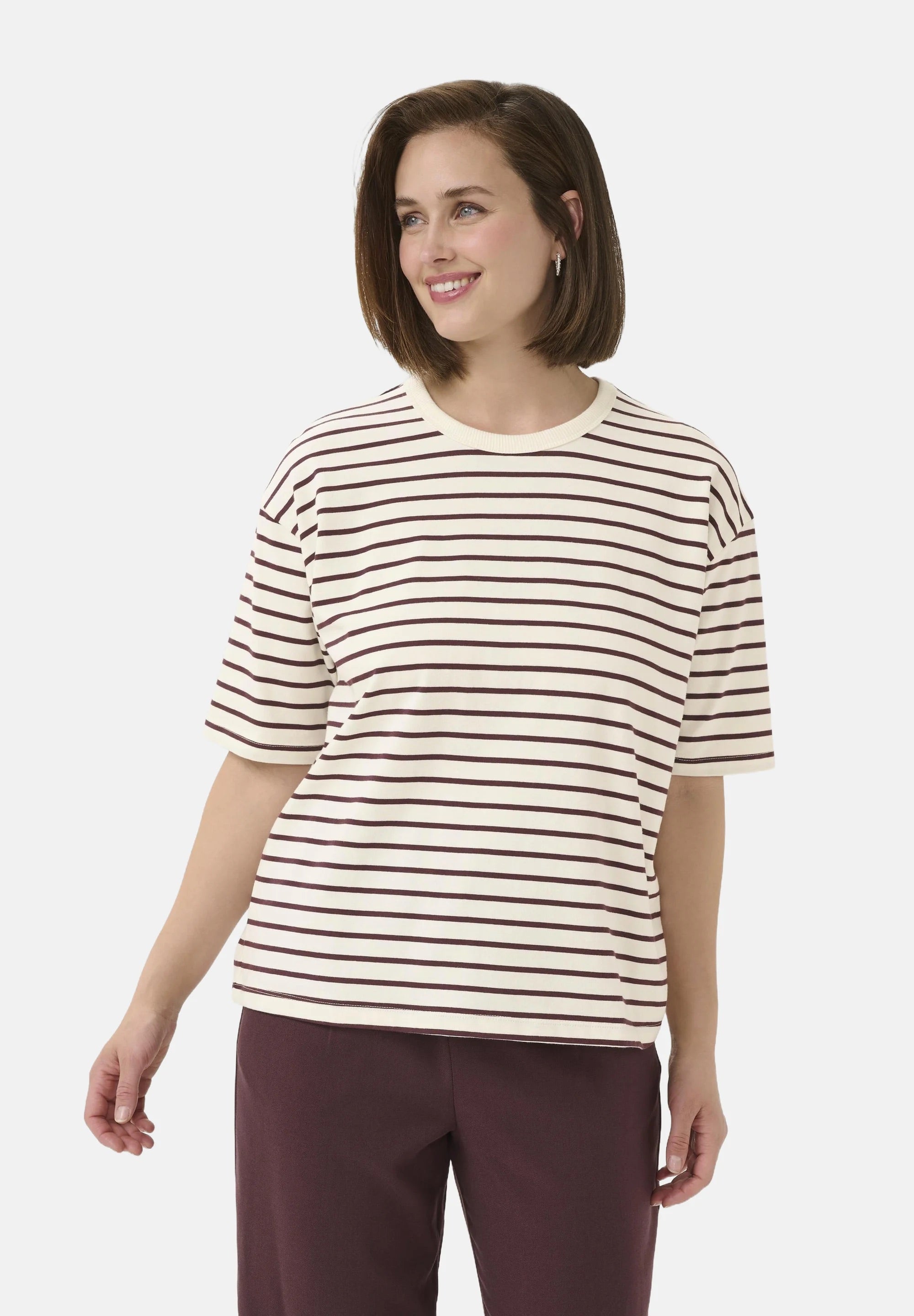Kaffe Kawinny Oversized Breton Stripe T-Shirt