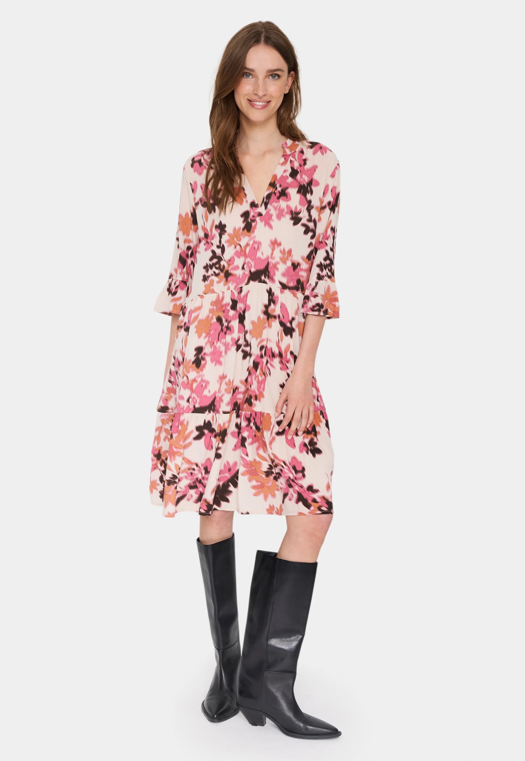 Saint Tropez Tiered Day Dress – Grey Chateau Blooms