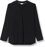 TRIANGLE Black Long-Sleeve Blouse – V-Neck
