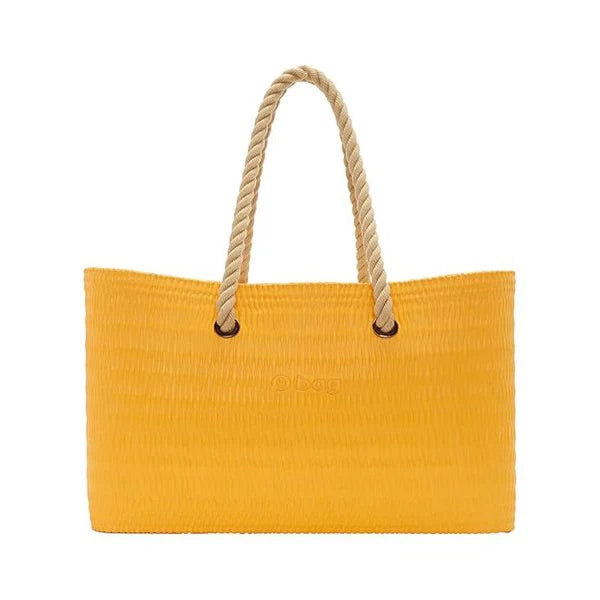 O bag Beach Tote with Inner Bag and Rope Handles – Yellow