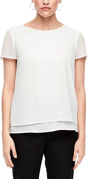 s.Oliver BLACK LABEL Pleated Blouse – Dream Cream