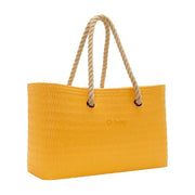 O bag Beach Tote with Inner Bag and Rope Handles – Yellow
