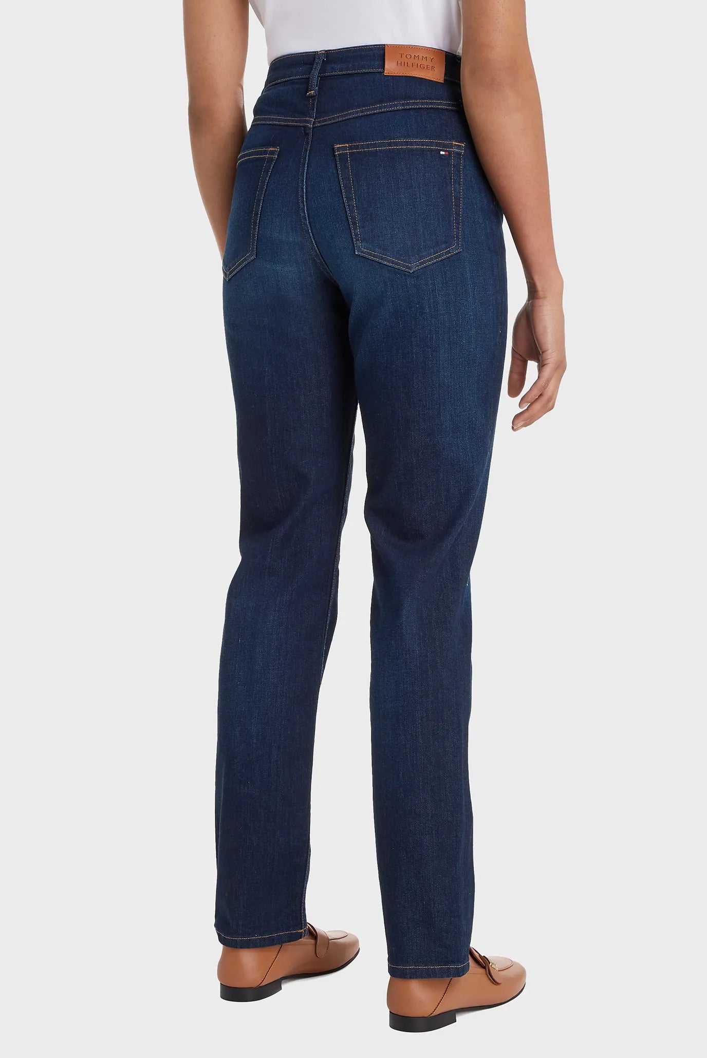 Tommy Hilfiger Classics egyenes szárú, középmagas derekú farmernadrág