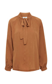 Sorbet SBPAJA Silk Blouse – Camel