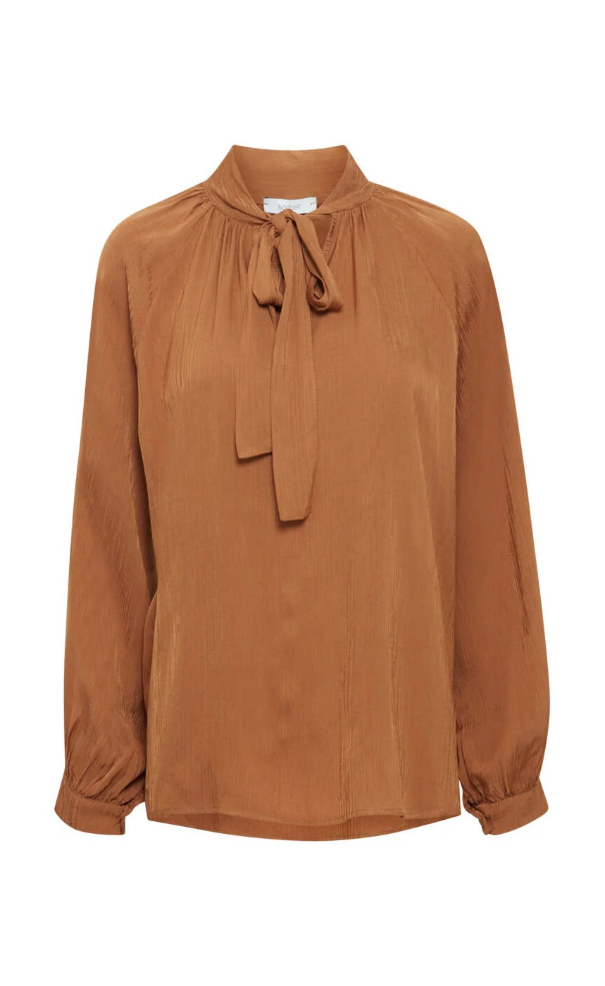 Sorbet SBPAJA Silk Blouse – Camel