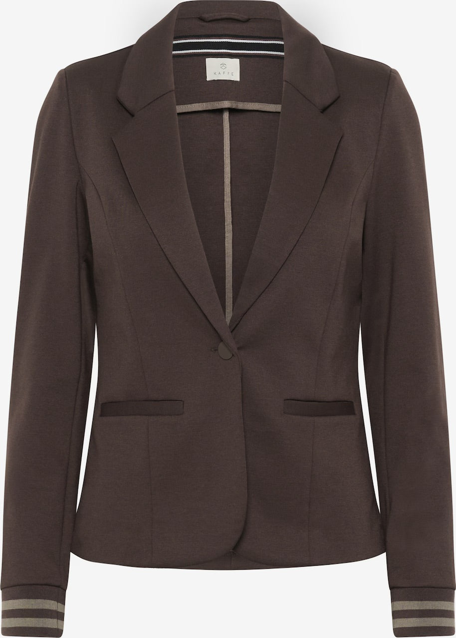 Kaffe Kinnie Single-Button Blazer – Mocha Brown