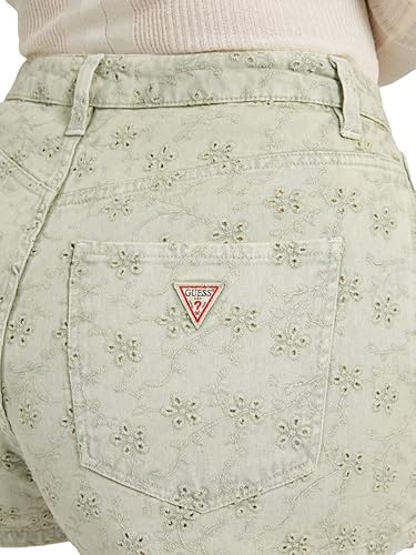 Guess Claudia Embroidered Denim Shorts – Floridada Green