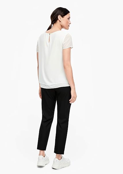 s.Oliver BLACK LABEL Pleated Blouse – Dream Cream