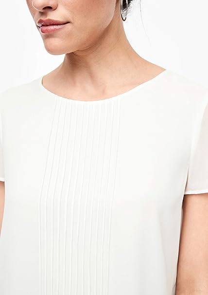 s.Oliver BLACK LABEL Pleated Blouse – Dream Cream