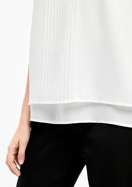 s.Oliver BLACK LABEL Pleated Blouse – Dream Cream