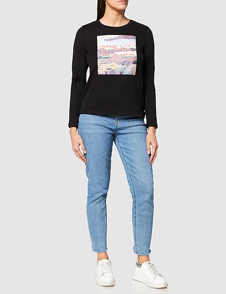 s.Oliver Long-Sleeve T-Shirt – BREAK THE ICE Graphic – Regular Fit