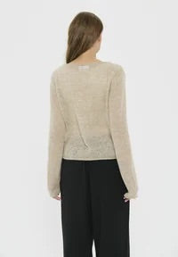 Saint Tropez ANELISZ BOATNECK Jumper – Oxford Tan Melange