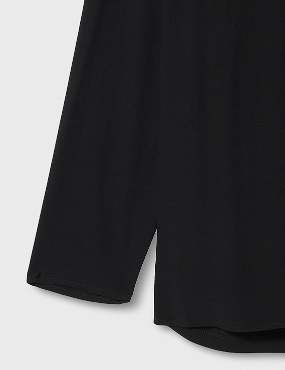 TRIANGLE Black Long-Sleeve Blouse – V-Neck