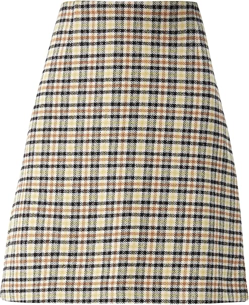 s.Oliver Classic Plaid Mini Skirt – Beige Brown Houndstooth