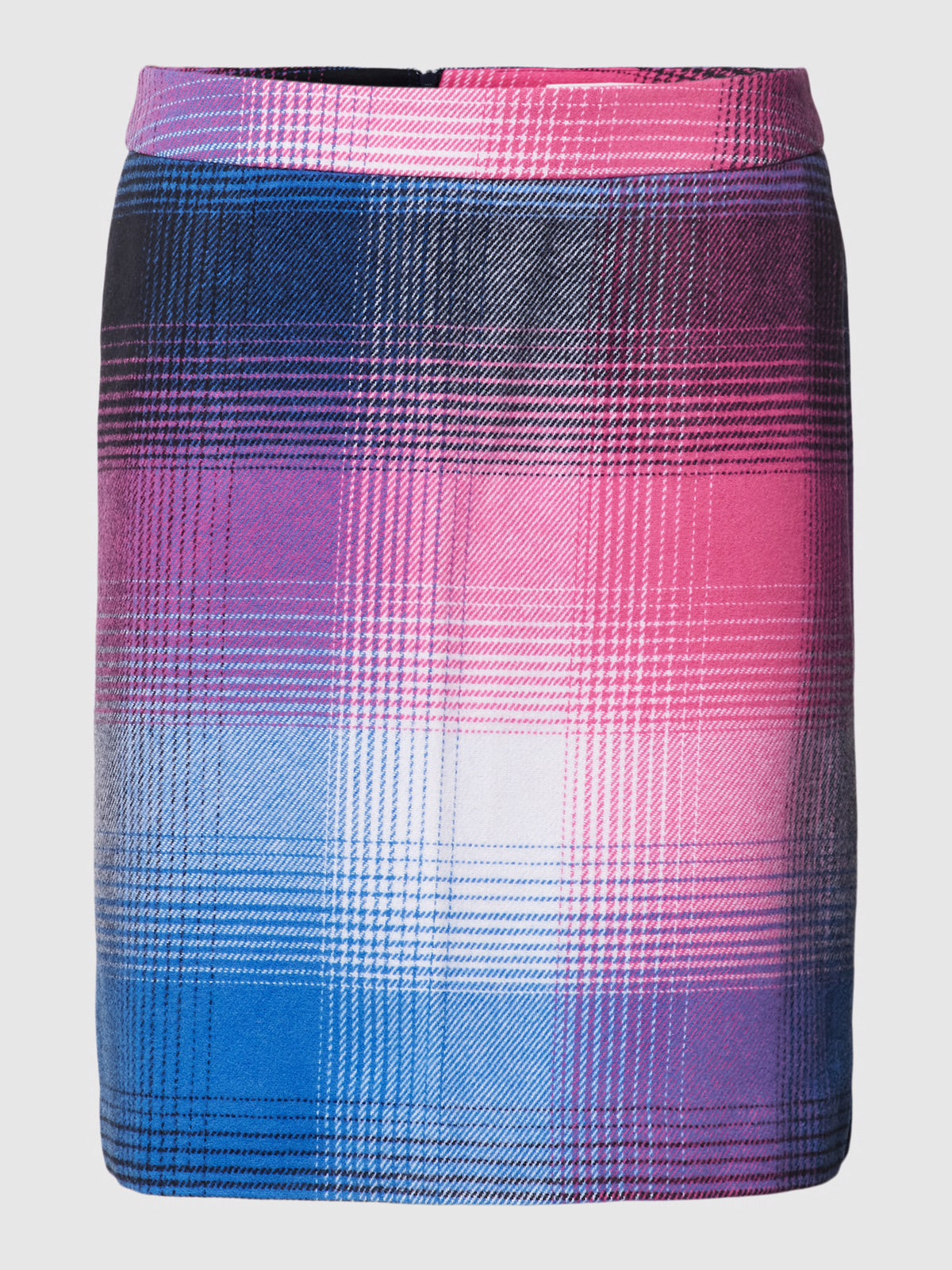 s.Oliver RED LABEL Gradient Plaid Mini Skirt – Royal Blue to Pink