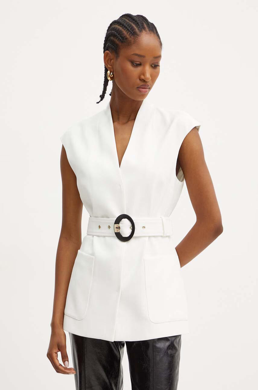 Marciano by Guess Lily Vest - White, a stylish women's fashion top, ideal for elegant occasions and designer clothing outfits.