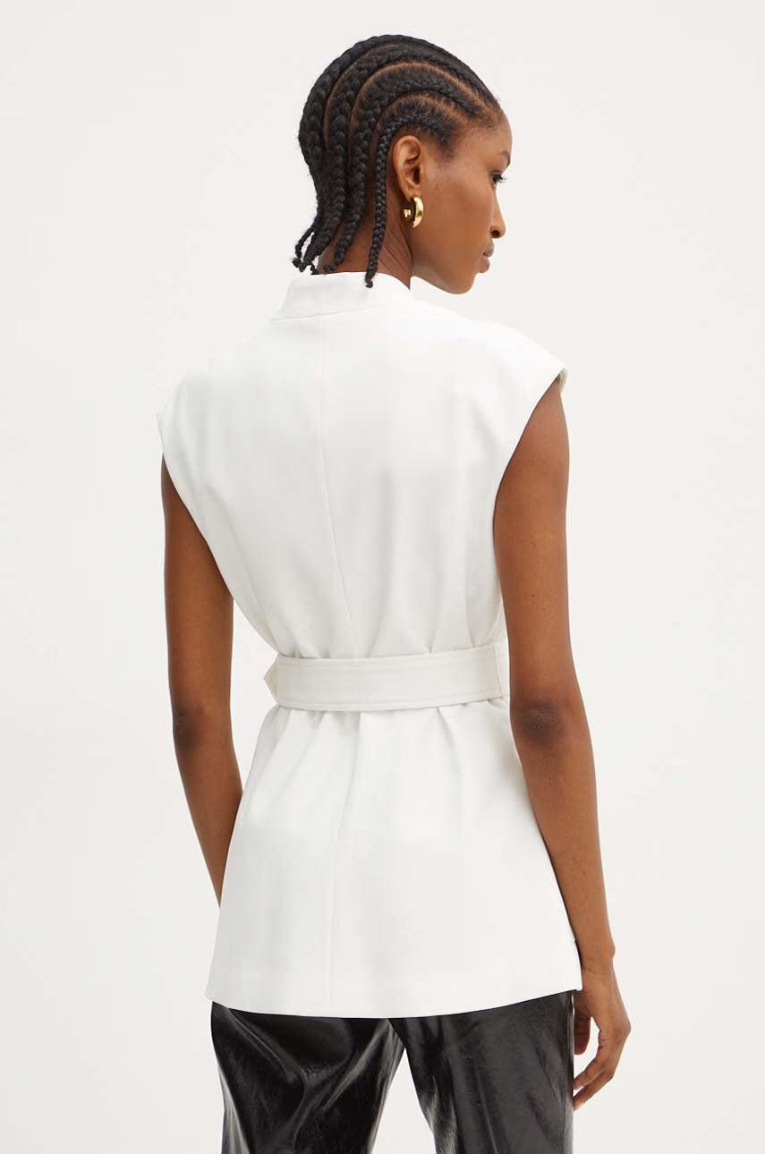 Marciano by Guess Lily Vest - White back view showcasing elegant design, perfect for women's fashion and premium brands.