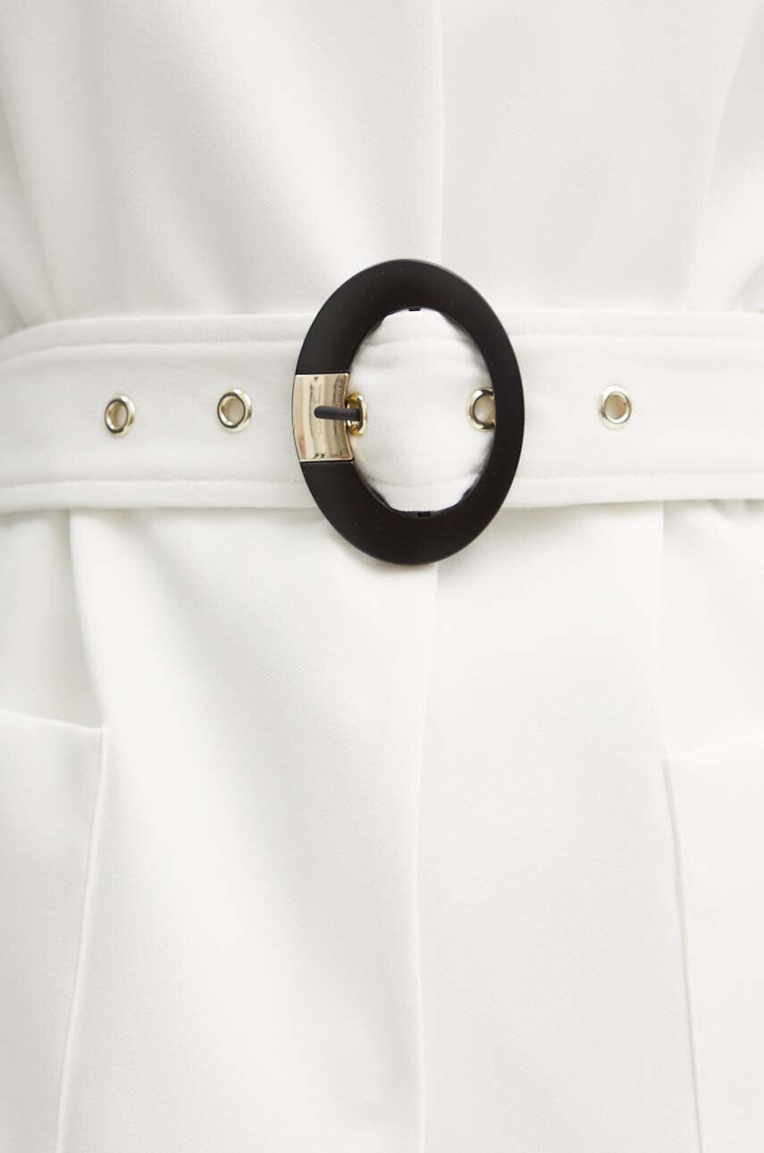 The belt detail of the Marciano by Guess Lily Vest - White, showcasing its elegant design for women's fashion and premium brands.