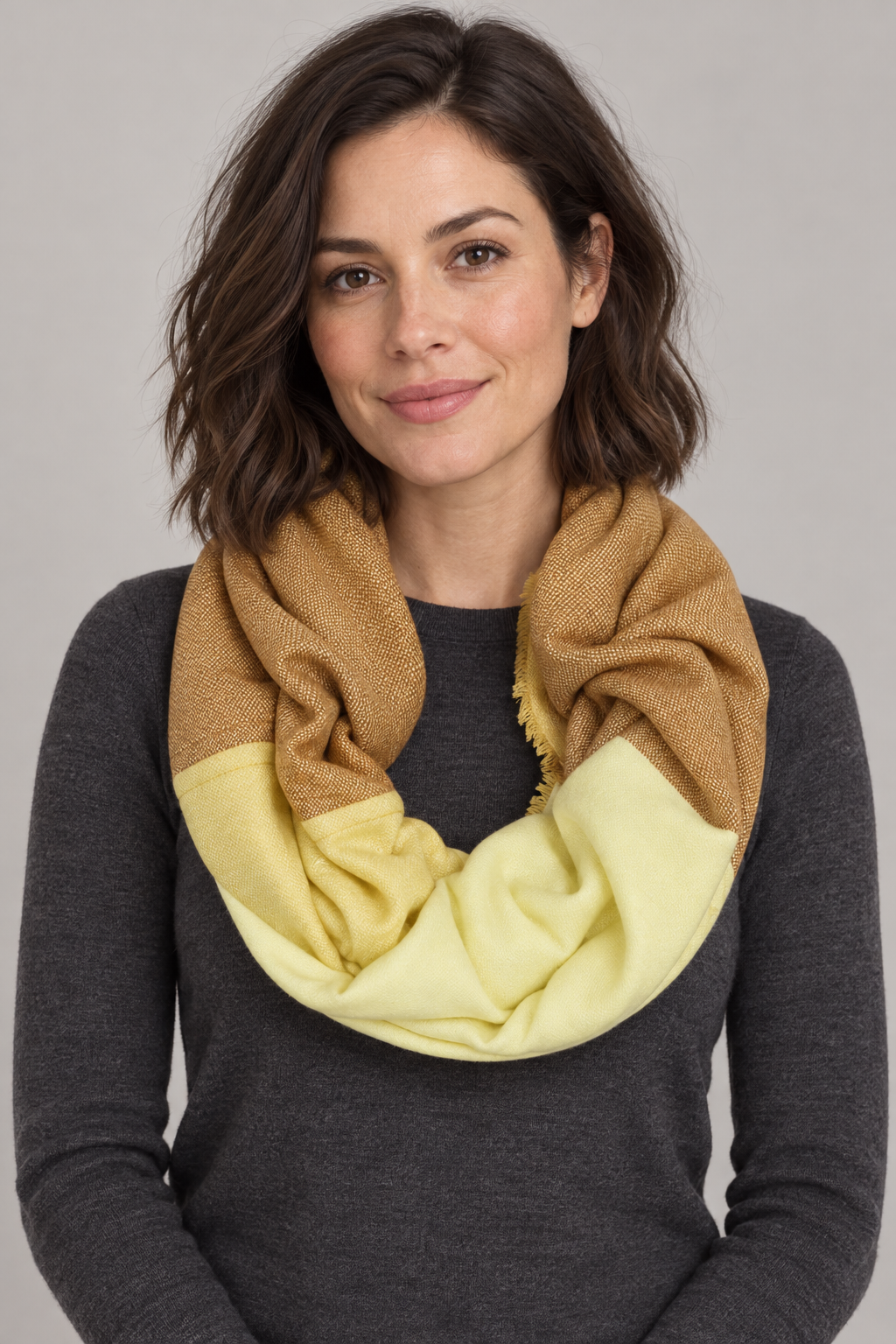 s.Oliver Modal-Blend Snood – Yellow & Brown