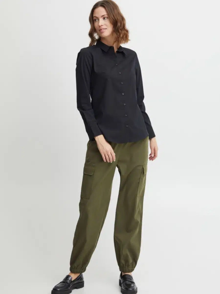 Fransa Fxcargo Cargo Jogger Trousers – Olive Green