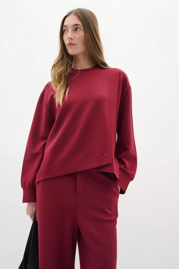 InWear Gida bő szabású szabadidőfelső – borvörös