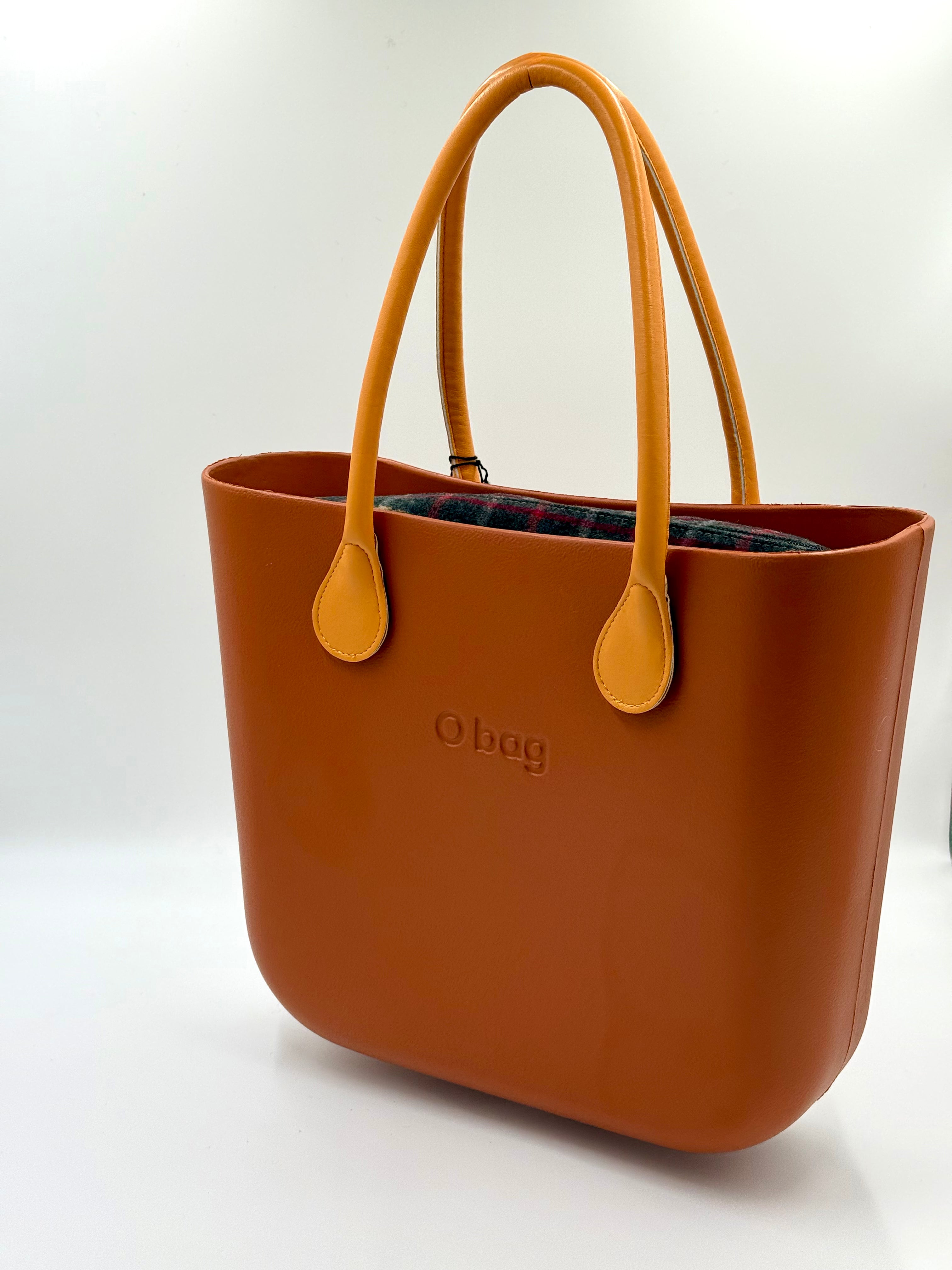 O bag Classic kézitáska kockás béléssel – bézs