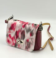 O bag O Pocket Marbled-Flap Bag – Burgundy