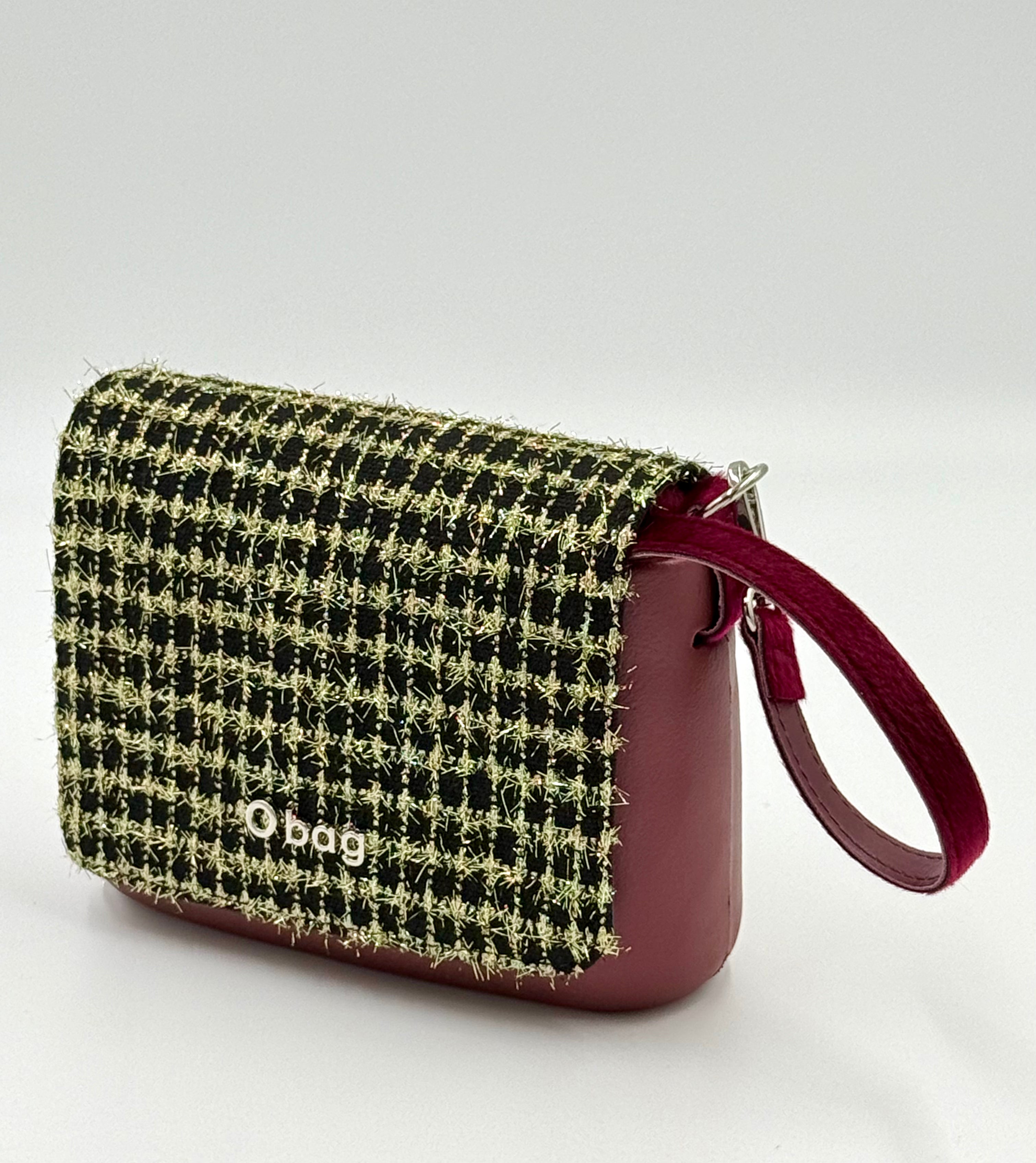 O bag O Pocket táska tweed fedéllel – mályva