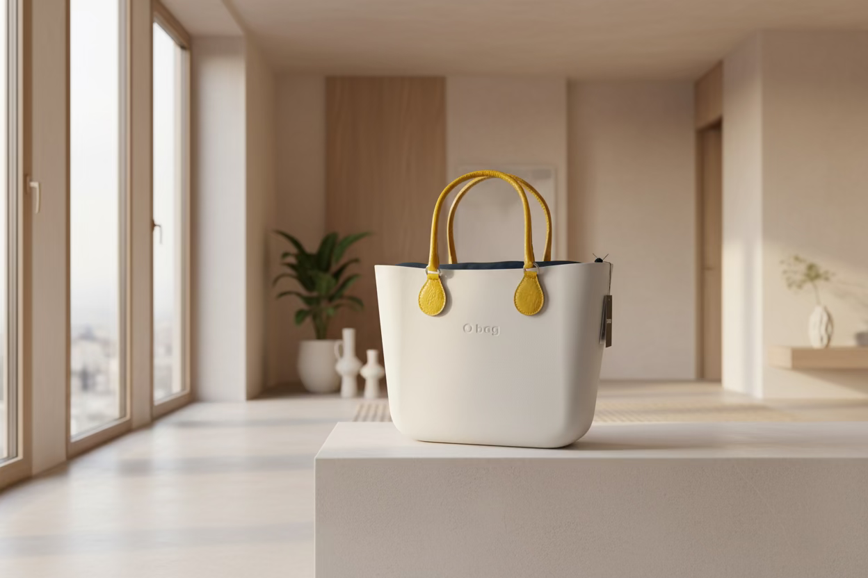 O bag Mini Tote Bag – White and Mustard Yellow