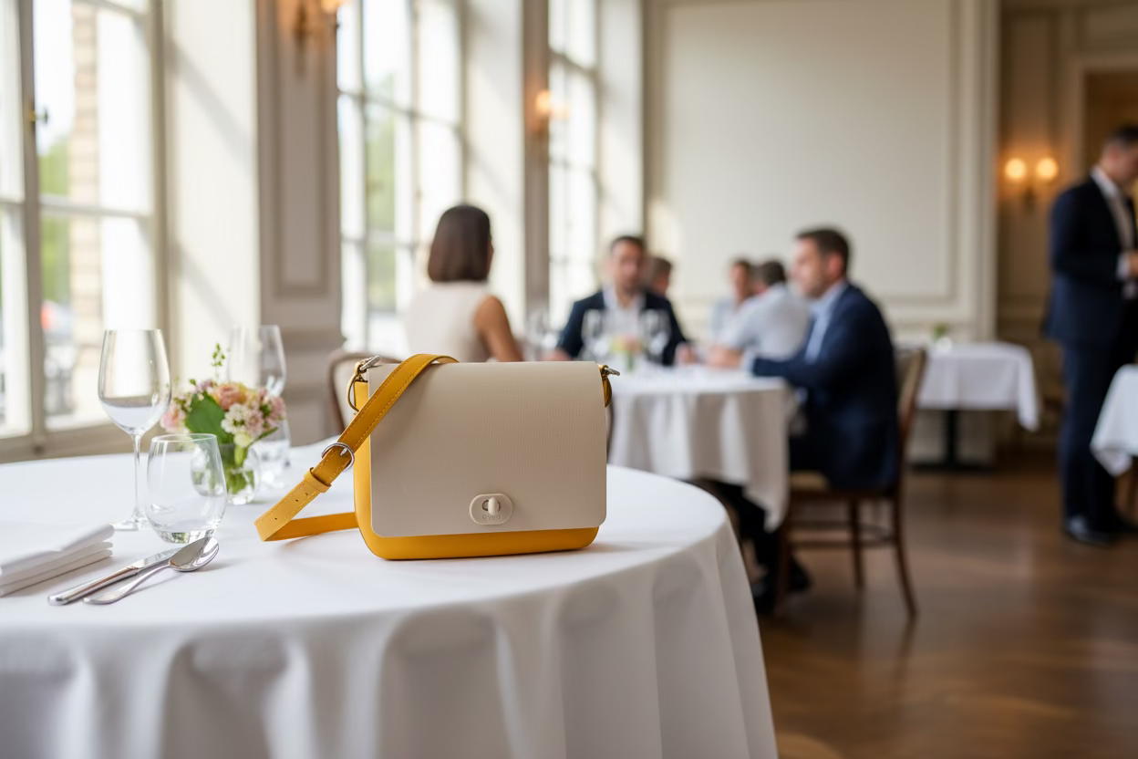 O bag Pocket keresztpántos táska – citromsárga-törtfehér