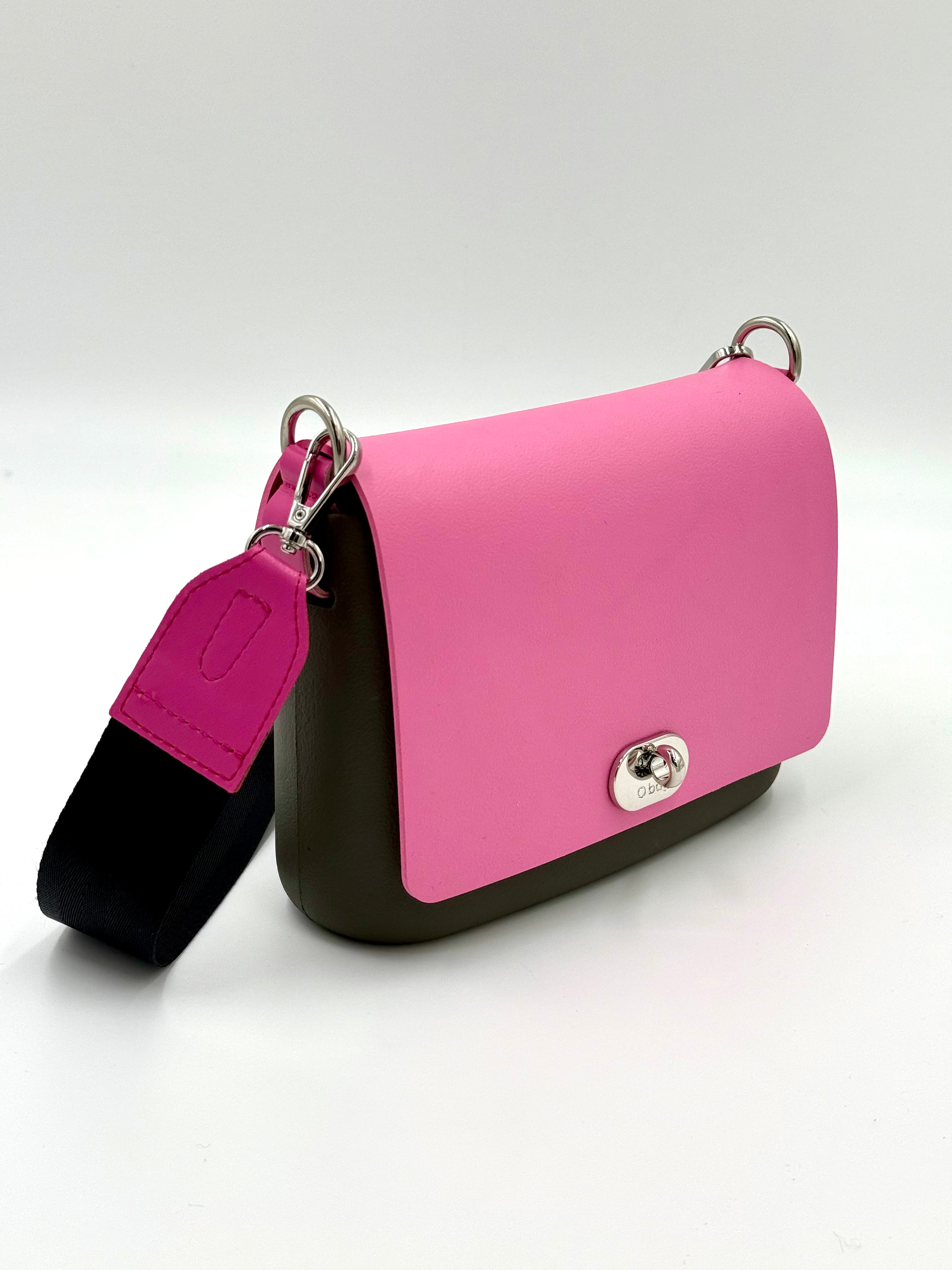 O bag Pocket Crossbody Bag – Khaki and Powder Pink