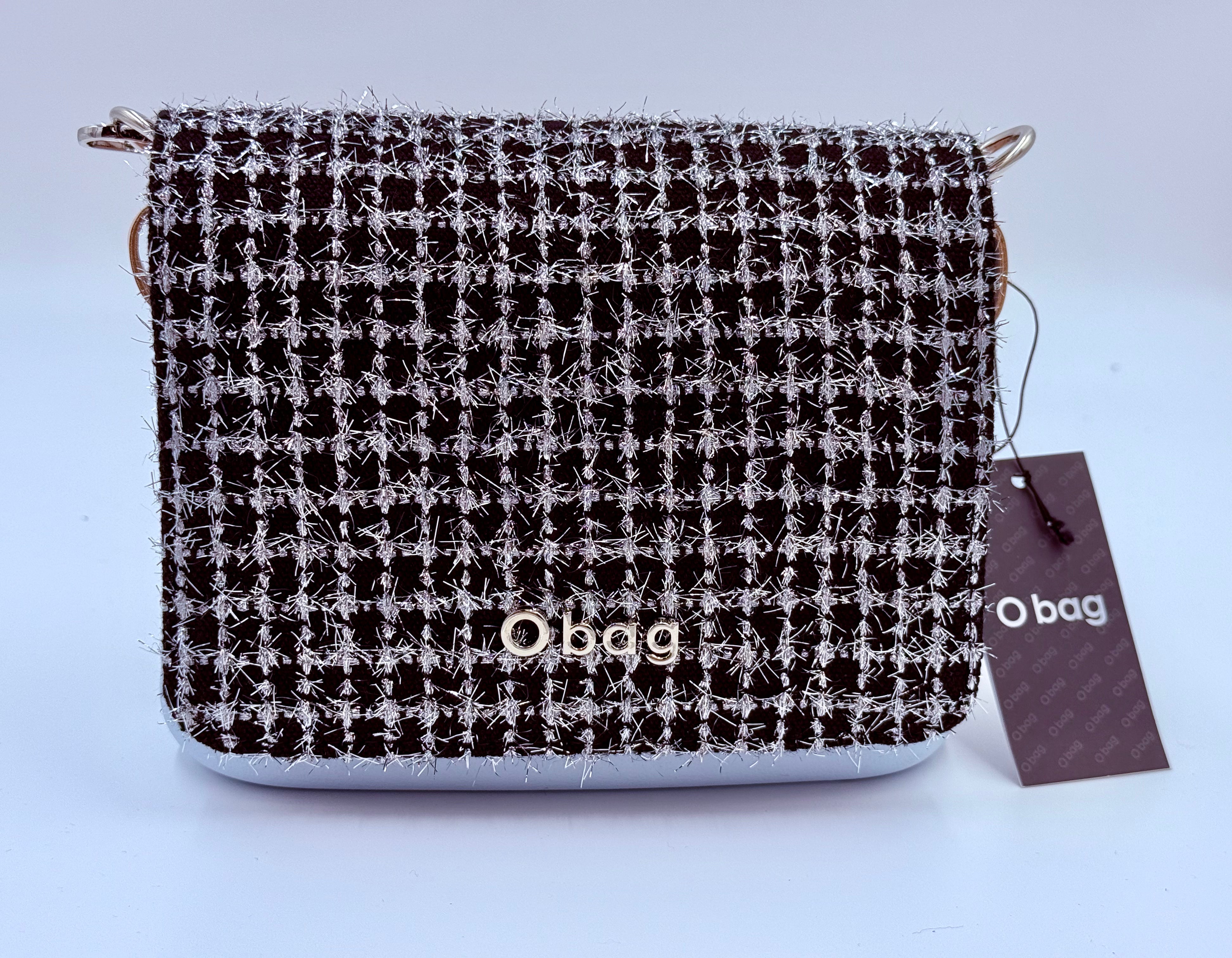 O bag Pocket keresztpántos táska tweed fedéllel
