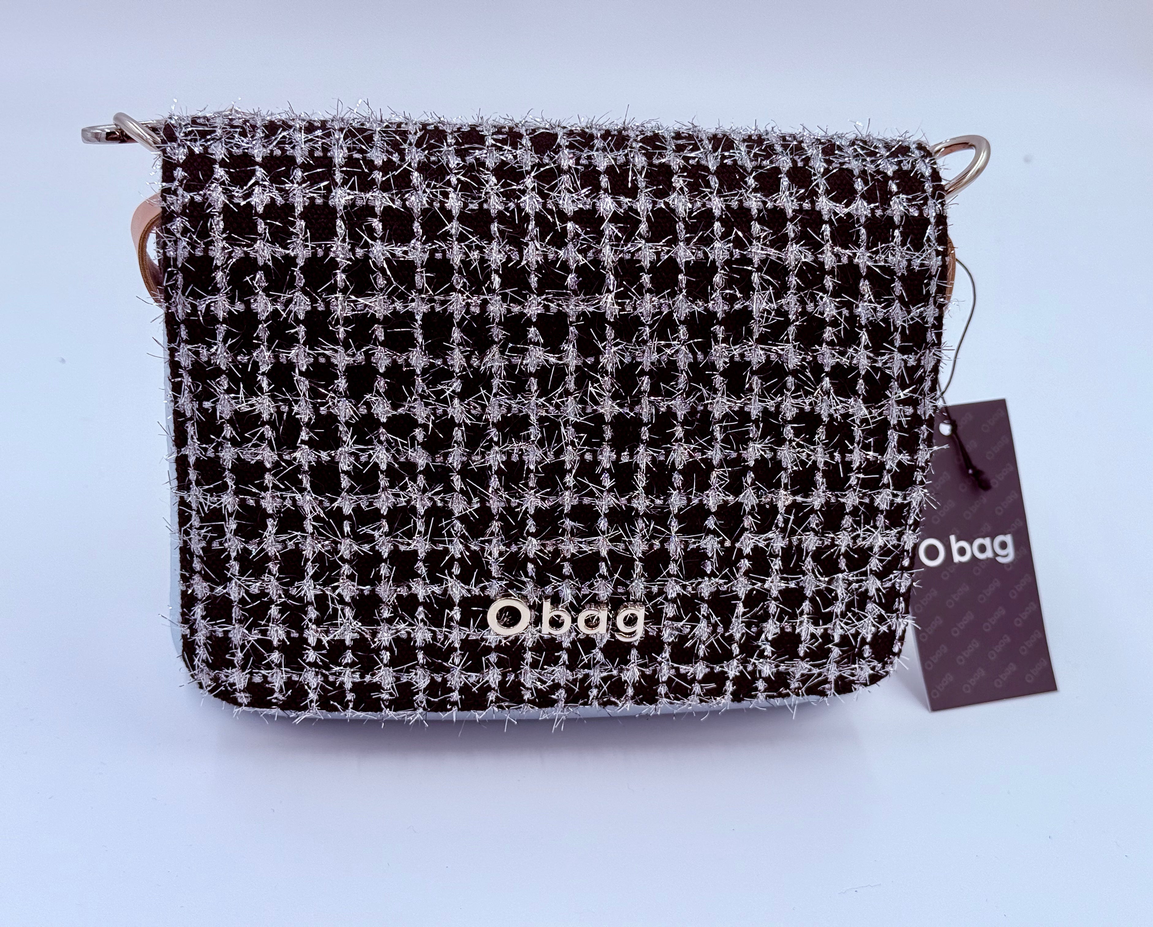 O bag Pocket keresztpántos táska tweed fedéllel