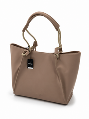 O bag Unica Faux Leather Tote Bag – Taupe