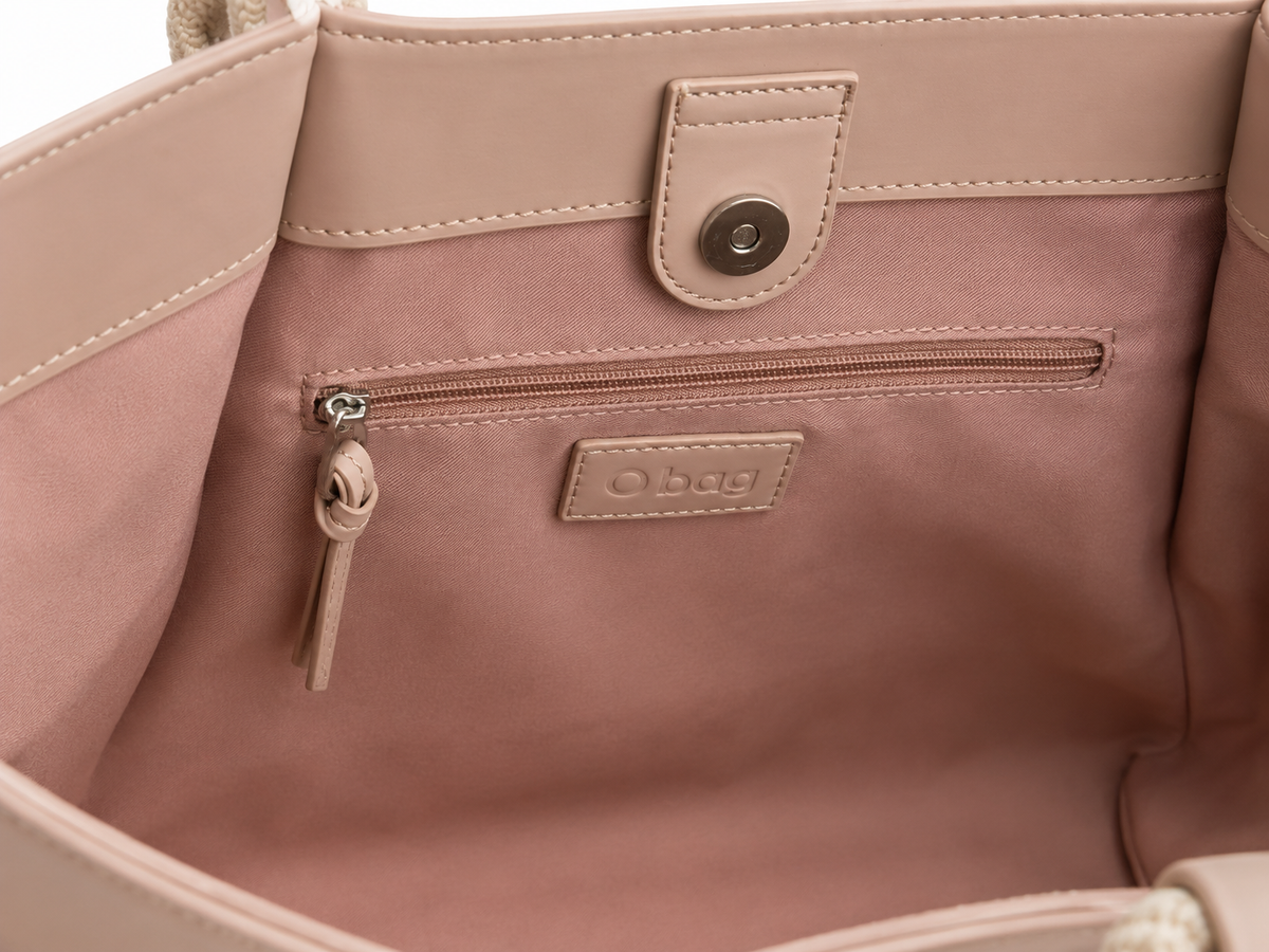 O bag Unica Faux Leather Tote Bag – Taupe
