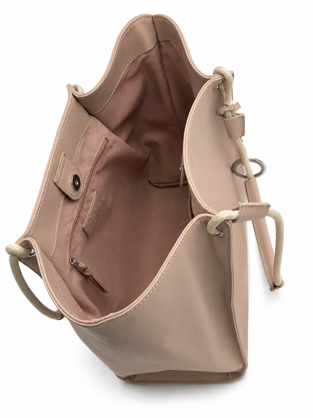 O bag Unica Faux Leather Tote Bag – Taupe