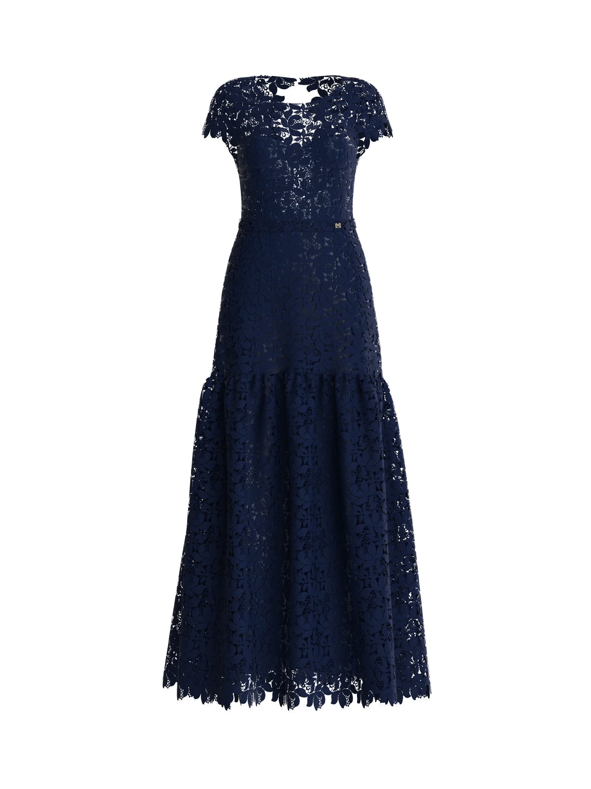 Marciano by Guess Camilla Dress - Long Dress in navy lace, perfect for women's fashion and elegant winter celebrations.
