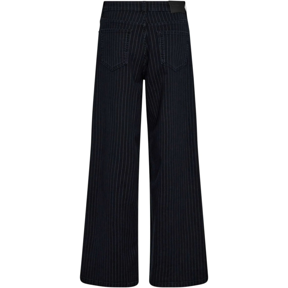 Co'couture Pin Pinstripe Wide-Leg Jeans – Black