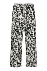 Co'couture Zion Zebra Crop Trousers – Off White/Black