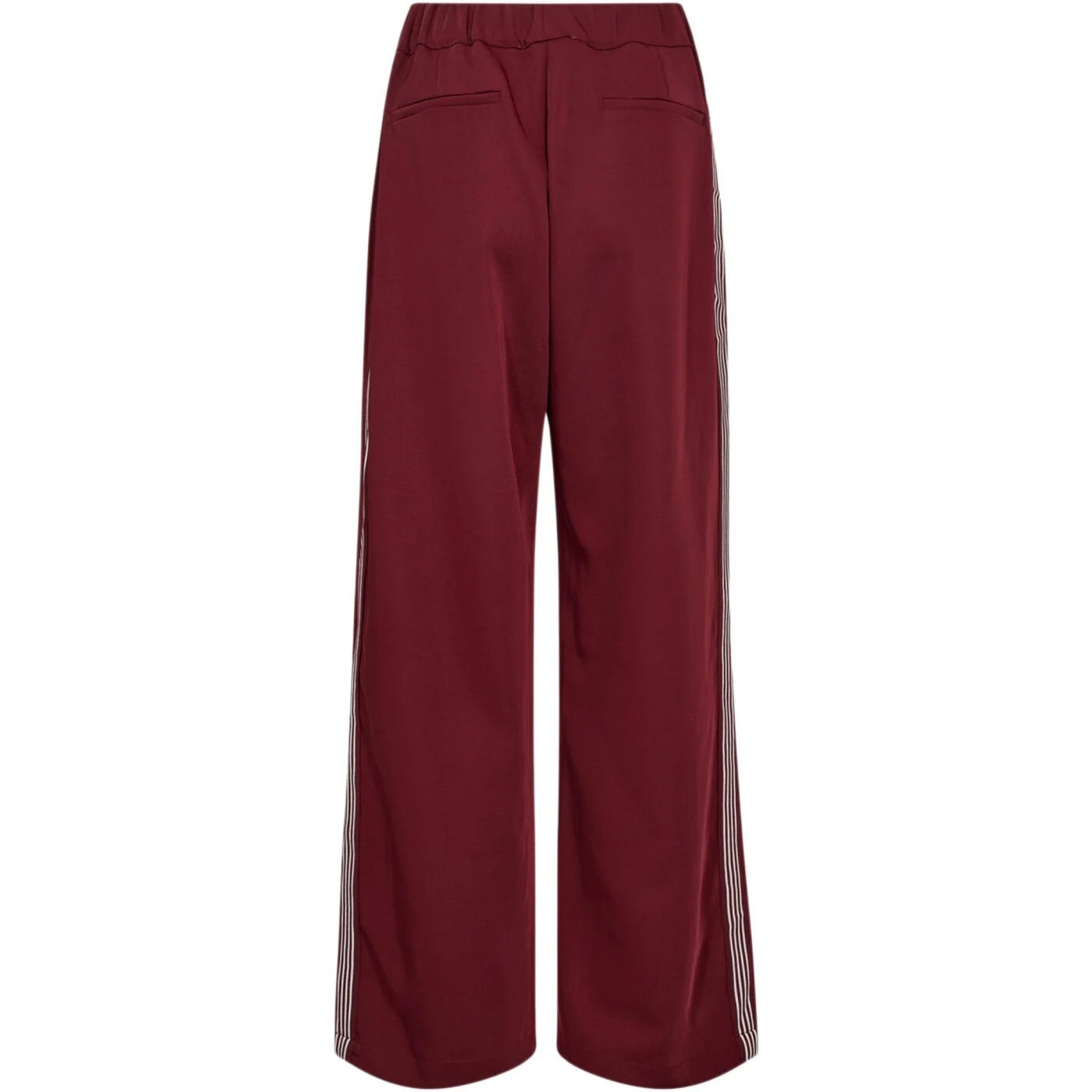 Co'couture Amina Crease Wide-Leg Trousers – Burgundy