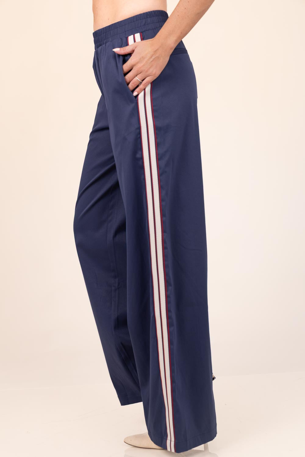 Co'couture Mingus Sporty bő szárú nadrág – sötétkék