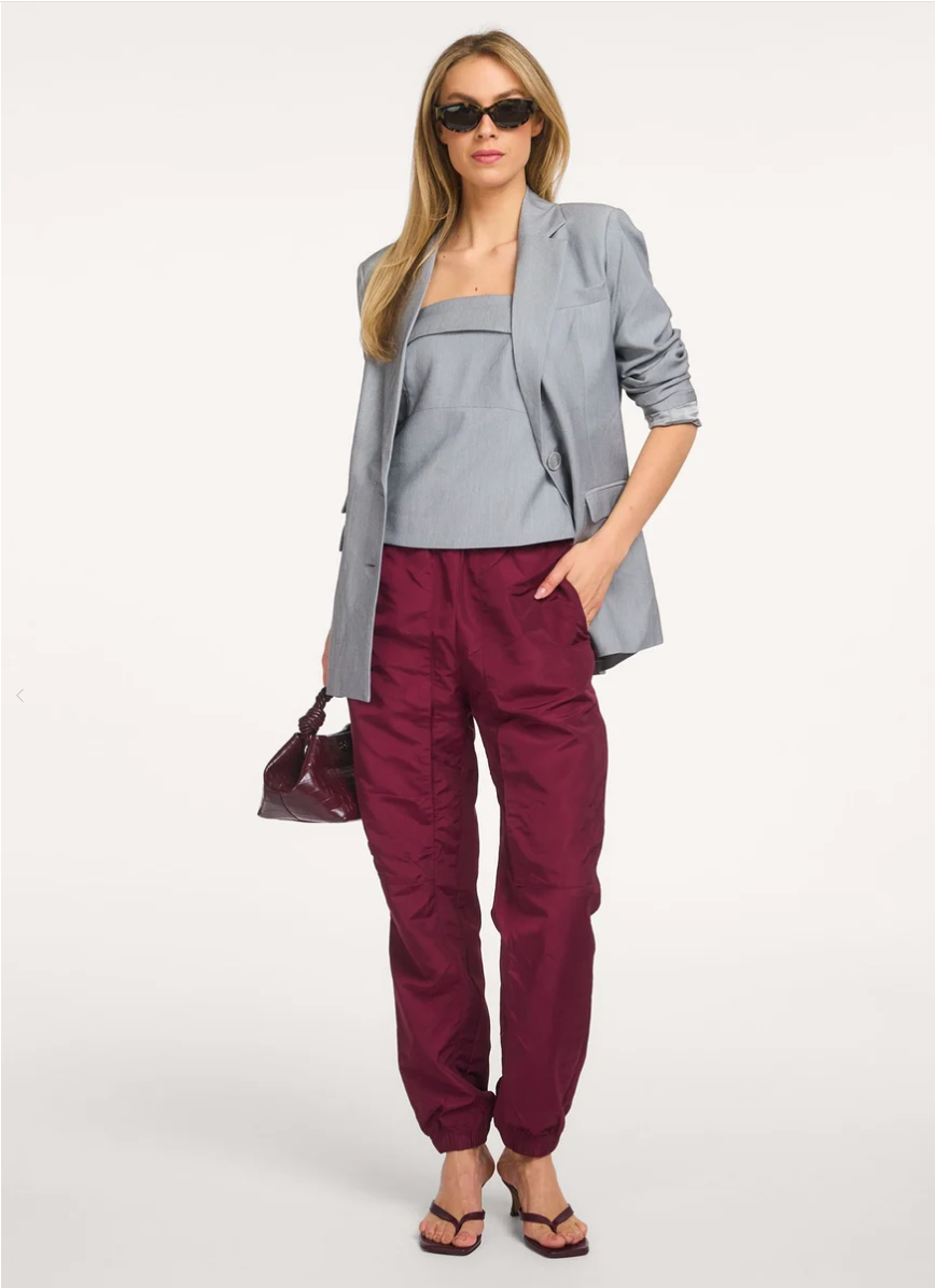 Co'couture Trice Tech Trousers – Burgundy