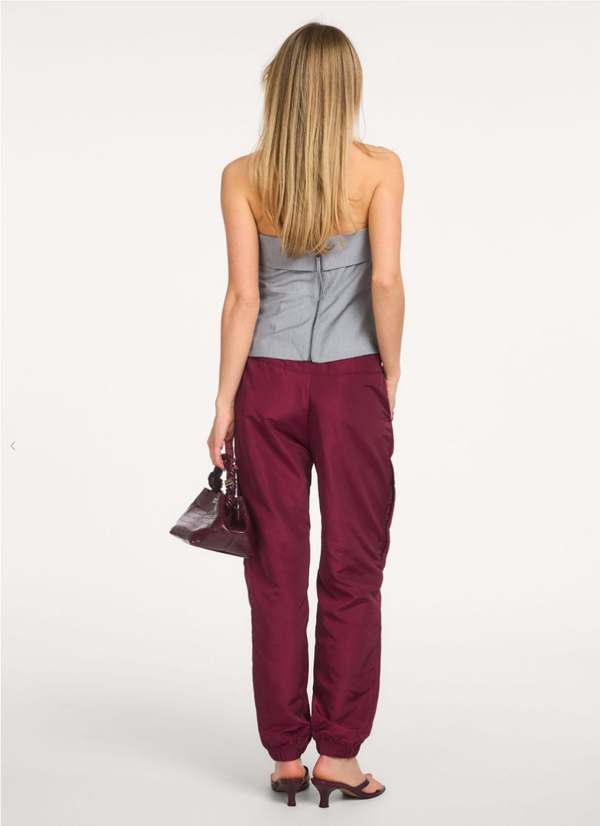 Co'couture Trice Tech Trousers – Burgundy