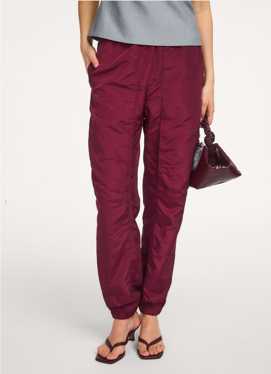 Co'couture Trice Tech Trousers – Burgundy