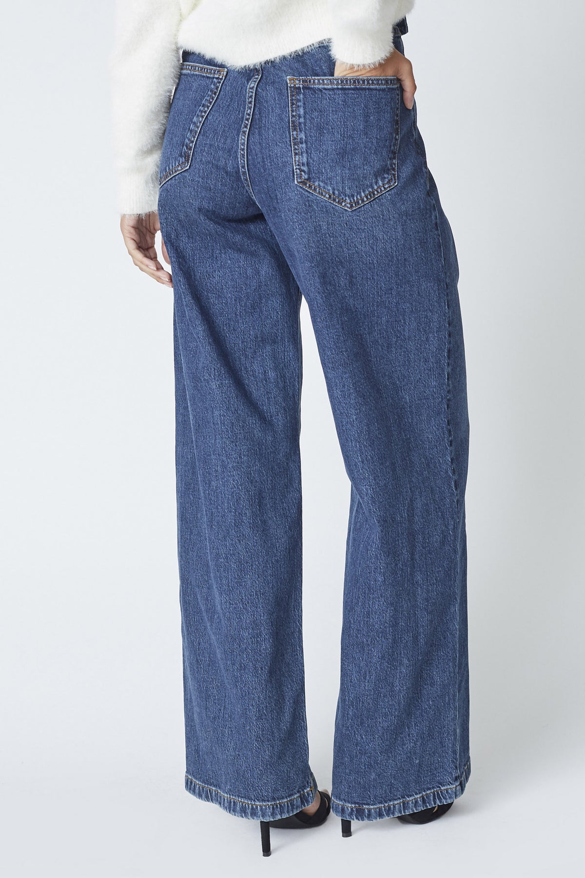 Co'couture Rumi CC Belt Wide-Leg Jeans – Dark Denim
