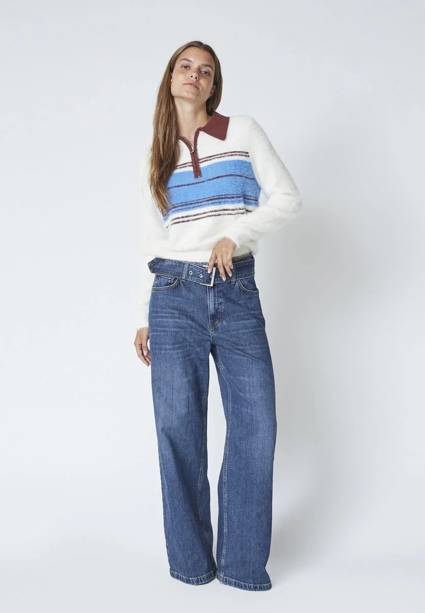 Co'couture Rumi CC Belt Wide-Leg Jeans – Dark Denim